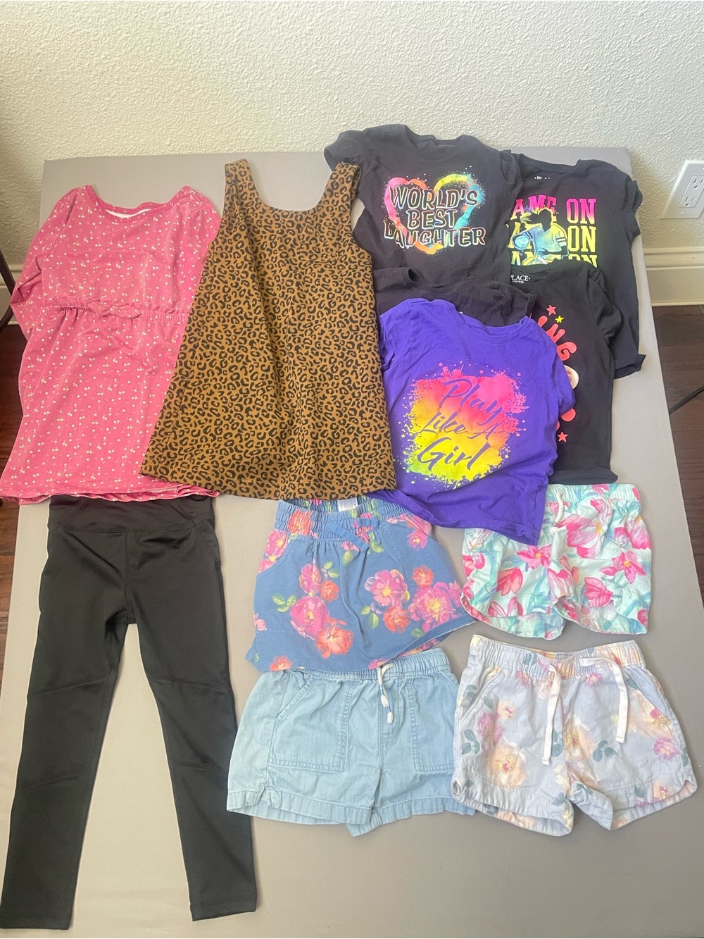 Girls Mix & Match Clothing Lot — Pink, Leopard, Purple, Black, Floral